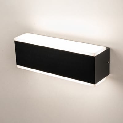 Lumidora Wandlamp 75359 - Voor buiten - SAMMY - 2 Lichts - Ingebouwd LED - 12.0 Watt - 1000 Lumen - 2700 Kelvin - Zwart - Kunststof - Buitenlamp - Badkamerlamp - IP54