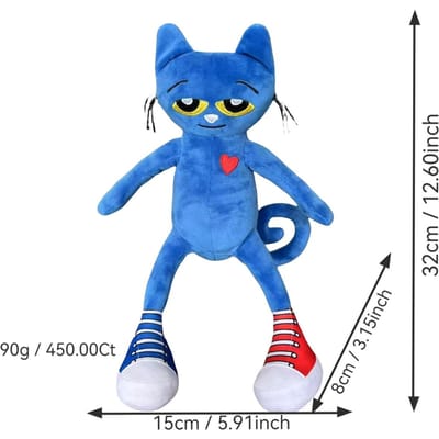 Nieuwe 30cm Pete The Cat Pluche Speelgoed Spel Animatie Karakter Zacht Knuffeldier Voor Kinderen Verjaardag Vakantie Cadeau
