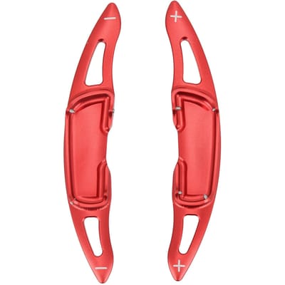Lot de 2 capuchons d'extension de levier de vitesse de volant de voiture, remplacement rouge pour Mazda 3 2014 ?en haut red