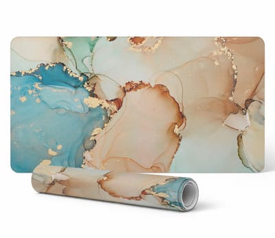 Decoratieve laptopmat met abstracte aquarelprint, 100x50 cm