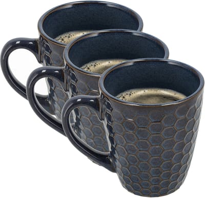 Mokken 3 Stuks 200 ml – Koffiemokken met Oor – Aardewerk Koffiekopjes en Cappuccino Kopjes – Theemokken voor Koffie en Thee