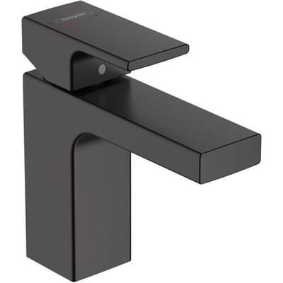 Hansgrohe Vernis Shape 1 greeps wastafelkraan - 100 met trekwaste - mat zwart