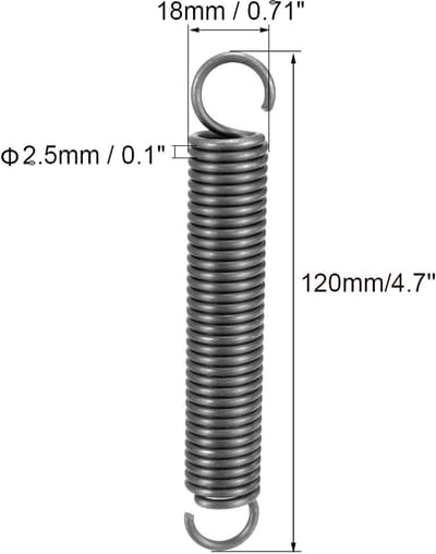Trekveer - Verenstaal - Reparatie projecten - Dubbele haak - 120 mm lengte - Zwart