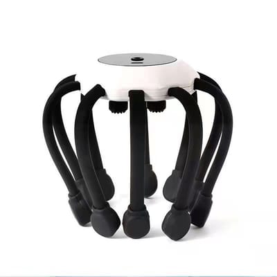 QTTVBTNA -Head Massager - Hoofdmassage apparaat - 360 graden - ABS & Siliconen - 15,5 x 15,5 x 13.5 cm - Massage apparaat - Scalp Massage - Ontspanning accessoire – Ontspanning & Stressverlichting