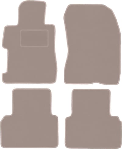 Beige velours vloermatten voor: Honda Civic VIII 4D sedan (2006-2011)