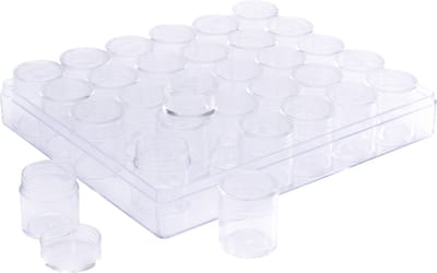 Vaessen Creative Compacte Opbergbox – Opbergdoos met Deksel 16 x 13,5 x 3,5 cm - 30 Potjes