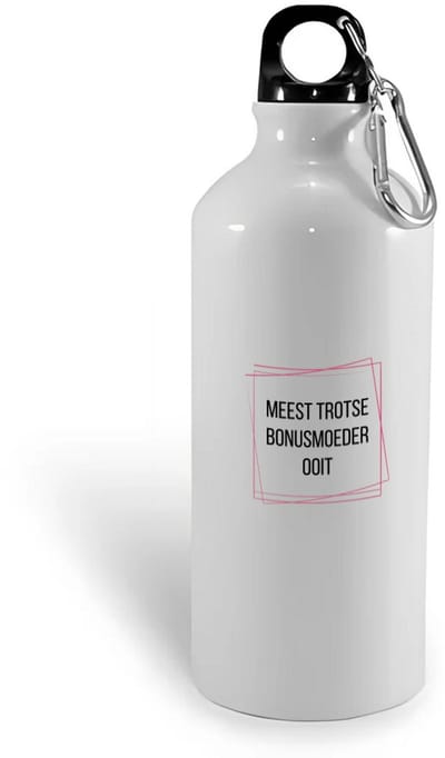 Hacebo® - meest trotse bonusmoeder ooit waterfles - Mama - trotse bonusmoeder - Moeder cadeautjes - moederdag - verjaardagscadeau - verjaardag - cadeau - geschenk - kado - gift - moeder artikelen - water fles - 400ML