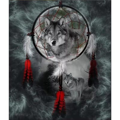 Handgemaakte diamant borduurwerk mozaïek schilderij kits muur kruis sticker grijze wolf foto Home decor 20X30CM gray