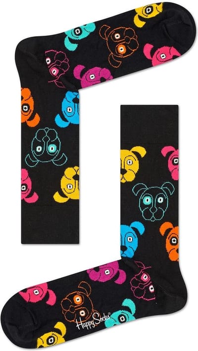 Happy Socks Dog Heren Sokken Zwart - Maat 47-51