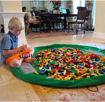 Grote Opbergzak voor Speelgoed, Vouwbare Speelmat en Organizer voor Kinderen, 60 Inch