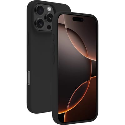 BeHello iPhone 16 Pro Hoesje - Magsafe - Magnetische Ring - Soft Touch - Zacht iPhone 16 Pro Hoesje - Zwart