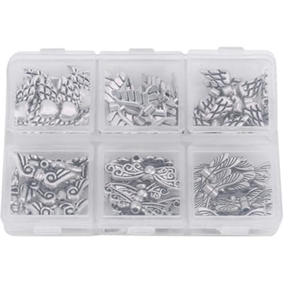 60 stuks 14-26 mm Engelenvleugel Kralen Partij DIY Sieraden Onderdelen Maken Benodigdheden met Opbergdoos white