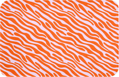 WC mat 60x40 cm - Antislip - Strepen - Dynamisch - Oranje - Toiletmat - Vloermat - Douchemat - Toilet tapijt - Toiletmatten