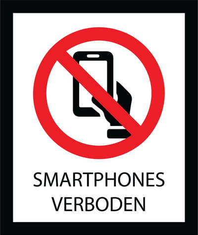 Bord ISO7010 Smartphones verboden 20 x 24 cm