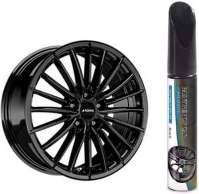 TLVX Velgen Schade Lakstift Hoogglans Zwart / Velg Reparatie / Zwarte Glanzende Velgen schade verf pen / Lichtmetalen Velg herstel / Wielnaaf Kras Reparatie Pen / Auto / Motor / Fiets / Scooter / Fatbike / Krasverwijderaar / Glossy Black / Waterproof