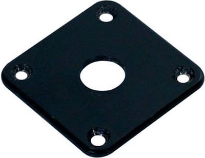 Boston JP-100-B Jackplaat - Vierkant, Kunststof, 34x34mm, Zwart