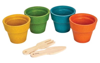 Plan Toys Flower Pot Set 4-delig