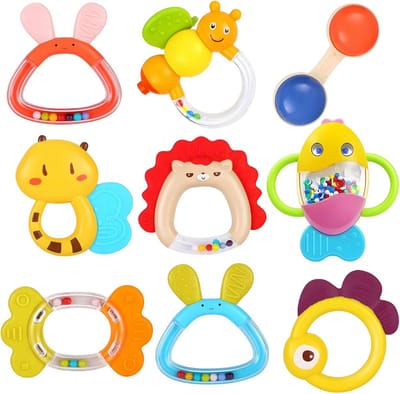 TIM® Baby Speelgoed 3 Maanden - Baby Speelgoed- Veelkleurig- 3cm x 3cm x 3cm