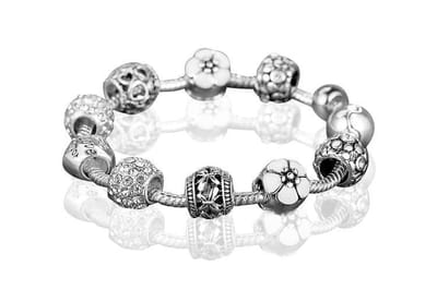 Montebello Armband Cali White - Bedel - Love - Verzilverd - 19cm