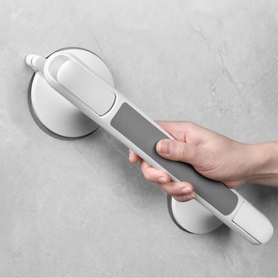 Spijkervrije installatie met sterke zuignappen | Robuust kunststof voor veelzijdig gebruik | Antislipondersteuning voor badkamer en keuken, perfect voor ouderen