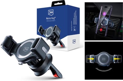3mk Memo Hug car phone holder for air vent - black