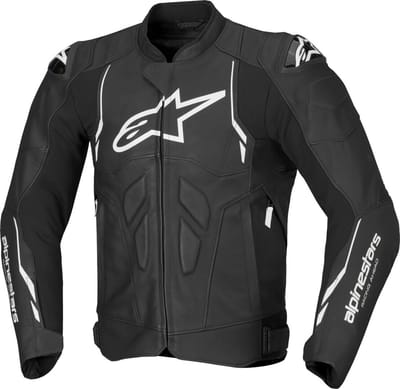 Alpinestars Dusk Zwart Wit Leren Motorjas - Maat 54 - Jas