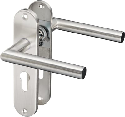 Rondo - RVS Deurklink Cilindergat - Kort Rond Schild