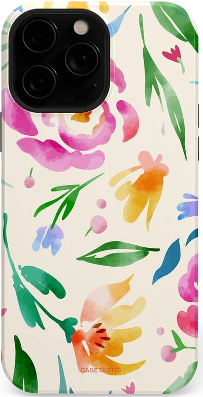 Casetastic Hoesje Geschikt voor Apple iPhone 13 Pro Magsafe - Stijlvolle Beschermende Duo-layer Case - Floral Flow