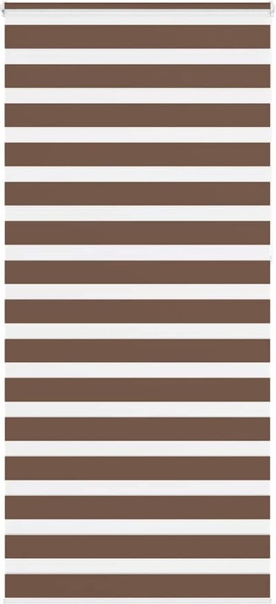 vidaXL - Zebra - rolgordijn - 100x230 - cm - stofbreedte - 95,9 - cm - polyester - bruin