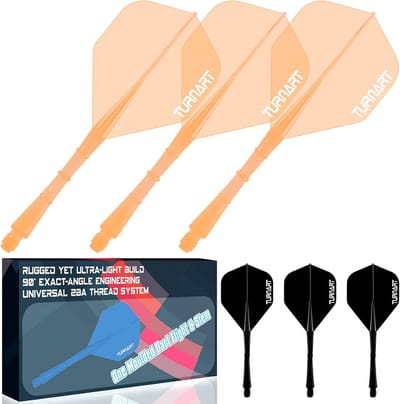 Geïntegreerde Dartpijlen Flights en Shafts 2BA No.2 Vorm - Universeel Dart Accessoire