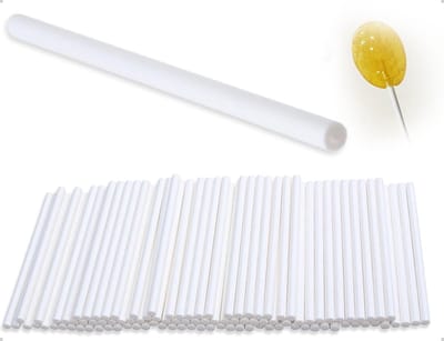 Dailygoods- Cakepopsteels 100 stuks - Papieren Taartstokjes - Lollipop Sticks - Cakepopstandaard - Voor Desserts - 100 x 3 mm