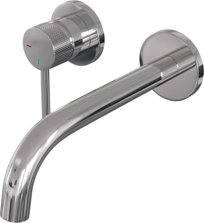 BRAUER Chrome Carving inbouw wastafelmengkraan met gebogen uitloop en rozetten model A2 chroom