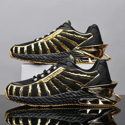 Heren Lichtgewicht Casual Sportschoenen Trendy en Veelzijdig Heren Hardloopschoenen Streetstyle Coole Herenschoenen 45 goud