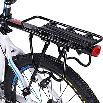 Mountainbike Draagrek voor Achterzit, Lichtgewicht Aluminium Fietsendrager, 100 lbs Capaciteit, Ideaal voor Fietsaccessoires en DIY projecten