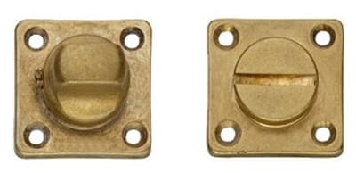 Intersteel Rozet toilet-/badkamersluiting vierkant schroefgat messing getrommeld