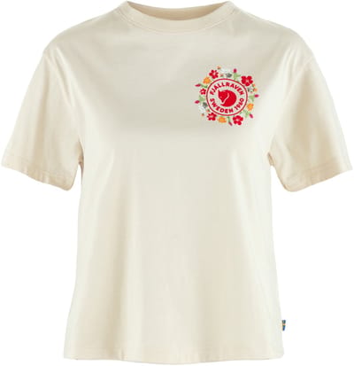 T-Shirt Fjällräven Women Fjällblomster Logo Chalk White-L