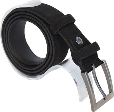 Riem Heren - Riem Dames - Zwart Suede Leer - 35 mm - Totale Riem Lengte 115 cm (Taillemaat tot 95 cm)