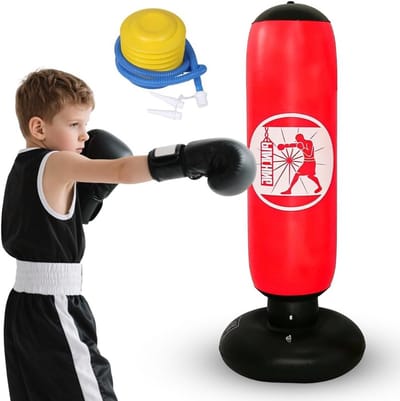 Opblaasbare bokszak voor kinderen van 160 cm, ideaal voor training, sport en cadeau voor jongens en meisjes