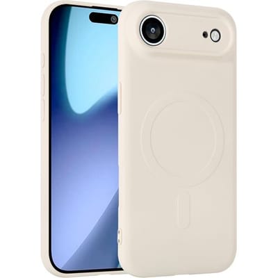 ShieldCase siliconen Magneet back cover geschikt voor iPhone Air (beige) – zacht hoesje met premium bescherming, perfecte pasvorm en stijlvol design