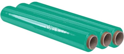 Set van 3 Groene Stretchfolie Rollen 50 cm x 200m voor Handmatig Verpakken