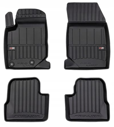 Frogum No.77 Automat / Vloermat - 3D Pasvorm - Geschikt voor Opel Mokka B vanaf 2020 (Niet voor Electric) - TPE Rubber - 4-delig - Hoge Rand 6cm - Zwart