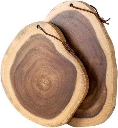 Houten Snijplank - Keukenplank Serveerplank - Brood Snijden - Massief Hout - 25 x 31 cm - Natuurlijk Hout
