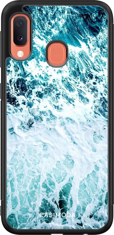 Casimoda® hoesje - Geschikt voor Samsung Galaxy A20e - Oceaan - Zwart TPU Backcover - Water - Blauw