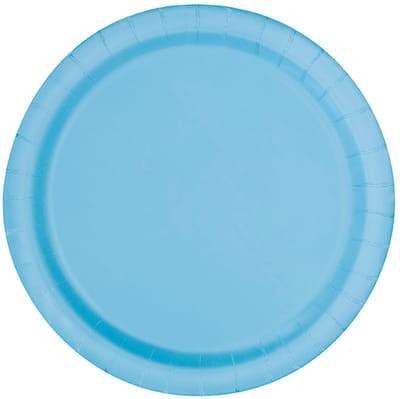UNIQUE - 16 pastelblauwe papieren bordjes 22 cm