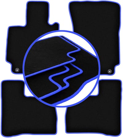 CARLUX-BLUE automatten voor: Mercedes W221 S-klasse Sedan kort (2005-2013)