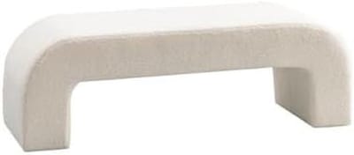 Ottomaanse bank - Voetenbank poef - Extra zitplaatsen - Verborgen opbergruimte - 80 cm - Wit