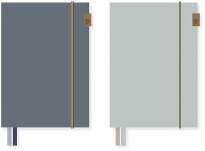 Soft Scenes notitieboek Cotton - A5 - hardcover - lijn - 80 grams FSC - 160 pagina's - 2 stuks - K-PM01710005