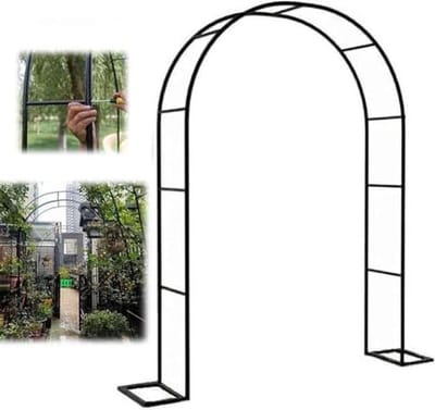 Metalen Tuinboog - Decoratieve Boog - Tuin Decoratie - Weerbestendig Ontwerp - 14 m Breed - Zwart