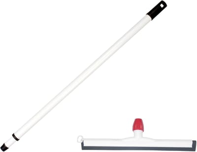 Betra Douchetrekker/vloertrekker - kunststof - wit - natuur rubber - B45 cm - Uitschuif steel wit - van 80 tot 130 cm