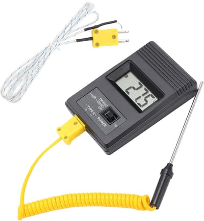 Dailygoods - Digitale K-type Thermocouple Thermometer met Probe - LCD Display voor Gas en Vloeistofmetingen